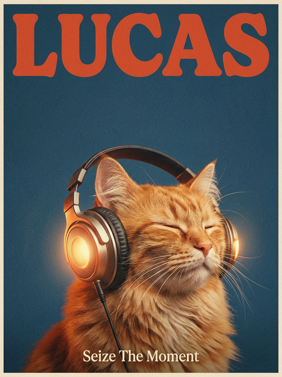 Japanese vintage magazine style poster